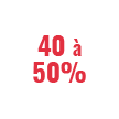 Entre 40 et 50%