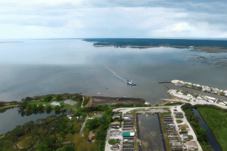 Travaux maritimes du SIBA